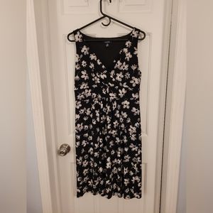 Black and White Floral Chaps Dress